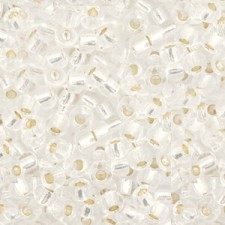 Miyuki rocailles Perlen 8/0 - Silverlined crystal 8-1